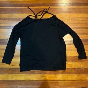 Black lace back shirt